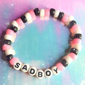 Sad boy beaded bracelet